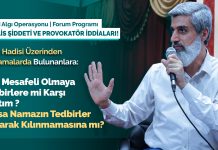 Veba Hadisi Üzerinden Suçlamalarda Bulunanlara: “Ben Mesafeli Olmaya-Tedbirlere Mi Karşı Çıktım? Yoksa Namazın Tedbirler Alınarak Kılınmamasına Mı?”