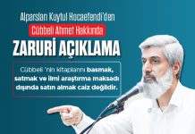 ALPARSLAN KUYTUL HOCAEFENDİ’DEN CÜBBELİ AHMET HAKKINDA ZARURİ AÇIKLAMA Alparslan Kuytul Hocaefendi’den Cübbeli Ahmet Hakkında Zaruri Açıklama