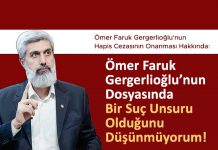 Ömer Faruk Gergerlioğlu’na Hapis Cezası Verilmesinin Onanması Hakkında Gergerlioğlu'na hapis cezası