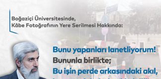 Boğaziçi Üniversitesi Önünde Kabe Fotoğrafı Serilmesi Hakkında