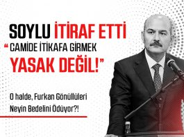 Soylu’dan İtiraf: Camide İtikafa Girmek Yasak Değil! Diyanet’in Tavsiye Kararıdır