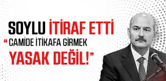Soylu’dan İtiraf: Camide İtikafa Girmek Yasak Değil! Diyanet’in Tavsiye Kararıdır