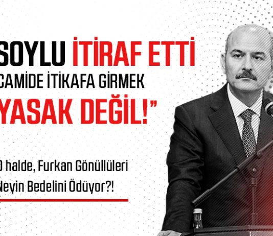Soylu’dan İtiraf: Camide İtikafa Girmek Yasak Değil! Diyanet’in Tavsiye Kararıdır