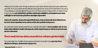 26 Eylül Sokak İşkencesi Hakkında Alparslan Kuytul Hocaefendi’den Mesaj